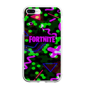 Чехол для iPhone 7Plus/8 Plus матовый с принтом FORTNITE в Тюмени, Силикон | Область печати: задняя сторона чехла, без боковых панелей | Тематика изображения на принте: battle royale | fortnite | fortnite battle royale | futuresynth | game | outrun | retrowave | synth | synthwave | игры | ретровейв | синтвейв | фортнайт