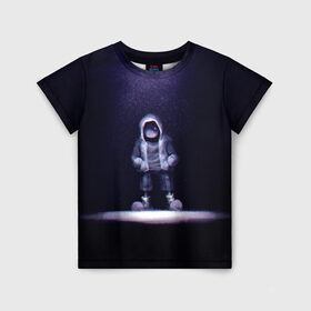 Детская футболка 3D с принтом Санс в Тюмени, 100% гипоаллергенный полиэфир | прямой крой, круглый вырез горловины, длина до линии бедер, чуть спущенное плечо, ткань немного тянется | game | sans | undertale | игра | санс