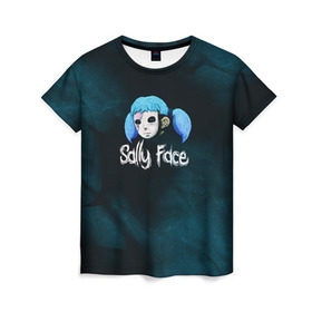 Женская футболка 3D с принтом Sally Face в Тюмени, 100% полиэфир ( синтетическое хлопкоподобное полотно) | прямой крой, круглый вырез горловины, длина до линии бедер | sally face | гизмо | девид | девочка | игра | лари | ларри | мальчик | маска | мрачная | на лице | пых | с протезом | сал | сали | салли | салли фейс | фейс | фэйс | эддисон | эшли