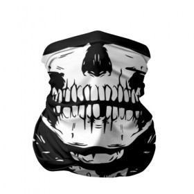 Бандана-труба 3D с принтом ЧЕРЕП в Тюмени, 100% полиэстер, ткань с особыми свойствами — Activecool | плотность 150‒180 г/м2; хорошо тянется, но сохраняет форму | bandana | black | black  white | bones | face | mask | skull | white | бандана | кости | лицо | маска | чб | череп | черный белый
