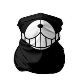 Бандана-труба 3D с принтом MONOKUMA в Тюмени, 100% полиэстер, ткань с особыми свойствами — Activecool | плотность 150‒180 г/м2; хорошо тянется, но сохраняет форму | anime | bandana | bear | black  white | face | kurokuma | mask | monodam | monokuma | monomi | monotaro | pink | rabbit | school | shirokuma | аниме | бандана | главарь | лицо | мoноми | маска | монокума | черно белый | школа