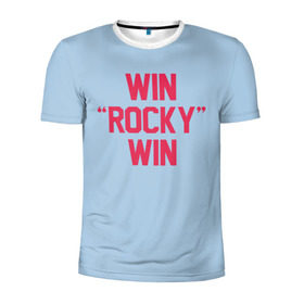 Мужская футболка 3D спортивная с принтом Win Rocky win в Тюмени, 100% полиэстер с улучшенными характеристиками | приталенный силуэт, круглая горловина, широкие плечи, сужается к линии бедра | rocky | бокс | кино | рокки | сильвестр | спорт | сталлоне | фильм
