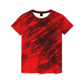 Женская футболка 3D с принтом RED FIRE STORM в Тюмени, 100% полиэфир ( синтетическое хлопкоподобное полотно) | прямой крой, круглый вырез горловины, длина до линии бедер | bright | fire | heat | light | orange | wildfire | искры | огненный | огонь | оранжевый | пламя | пожар