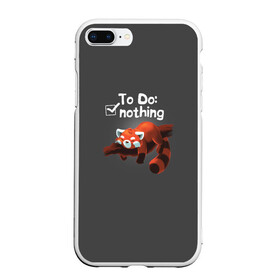 Чехол для iPhone 7Plus/8 Plus матовый с принтом To Do Nothing в Тюмени, Силикон | Область печати: задняя сторона чехла, без боковых панелей | ленивец | лень | панда