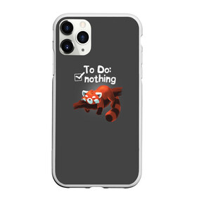 Чехол для iPhone 11 Pro Max матовый с принтом To Do Nothing в Тюмени, Силикон |  | ленивец | лень | панда