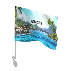 Флаг для автомобиля с принтом FARCRY в Тюмени, 100% полиэстер | Размер: 30*21 см | far cry | far cry 5 | far cry new dawn | farcry | fc 5 | fc5 | game | new dawn | игры | постапокалипсис | фар край | фар край 5