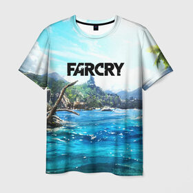 Мужская футболка 3D с принтом FARCRY в Тюмени, 100% полиэфир | прямой крой, круглый вырез горловины, длина до линии бедер | far cry | far cry 5 | far cry new dawn | farcry | fc 5 | fc5 | game | new dawn | игры | постапокалипсис | фар край | фар край 5