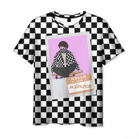 Мужская футболка 3D с принтом Френдзона Мэйклав в Тюмени, 100% полиэфир | прямой крой, круглый вырез горловины, длина до линии бедер | бойчик | группа | музыка | мультяшка | мэйклав | песни | подростки | поп панк | френдзона