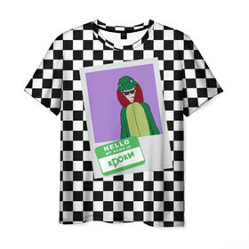 Мужская футболка 3D с принтом Френдзона Кроки в Тюмени, 100% полиэфир | прямой крой, круглый вырез горловины, длина до линии бедер | бойчик | группа | кроки | музыка | мультяшка | песни | подростки | поп панк | френдзона