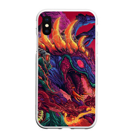 Чехол для iPhone XS Max матовый с принтом HyperBEAST в Тюмени, Силикон | Область печати: задняя сторона чехла, без боковых панелей |  warning |  ко |  оружие | автомат