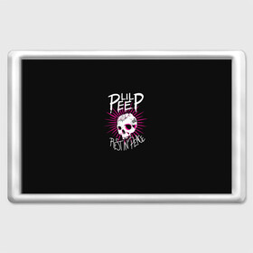 Магнит 45*70 с принтом Lil Peep. Rest In Peace в Тюмени, Пластик | Размер: 78*52 мм; Размер печати: 70*45 | Тематика изображения на принте: лил пип | рэп