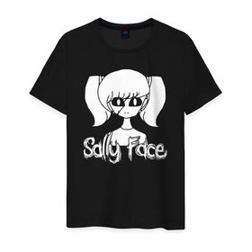 Мужская футболка хлопок с принтом Sally Face в Тюмени, 100% хлопок | прямой крой, круглый вырез горловины, длина до линии бедер, слегка спущенное плечо. | Тематика изображения на принте: sally face | гизмо | девид | девочка | игра | лари | ларри | мальчик | маска | мрачная | на лице | пых | с протезом | сал | сали | салли | салли фейс | фейс | фэйс | эддисон | эшли