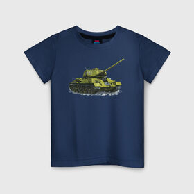 Детская футболка хлопок с принтом Зимний Танк в Тюмени, 100% хлопок | круглый вырез горловины, полуприлегающий силуэт, длина до линии бедер | war | бмп | броня | военный | война | зеленый | оборона | онлайн | оружие | снежный | танк | танки | танки онлайн | танчики
