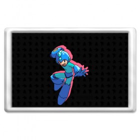 Магнит 45*70 с принтом Mega Man (pixel art) Black в Тюмени, Пластик | Размер: 78*52 мм; Размер печати: 70*45 | 8 bit | 8bit | art | dendy | famicom | game | games | japan | japanese | man | mega | mega man | megaman | nes | pixel | pixel art | pixelart | retro | video games | videogames