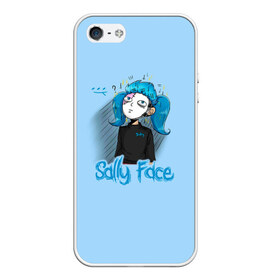 Чехол для iPhone 5/5S матовый с принтом Sally Face в Тюмени, Силикон | Область печати: задняя сторона чехла, без боковых панелей | sally face | гизмо | девид | девочка | игра | лари | ларри | мальчик | маска | мрачная | на лице | пых | с протезом | сал | сали | салли | салли фейс | фейс | фэйс | эддисон | эшли