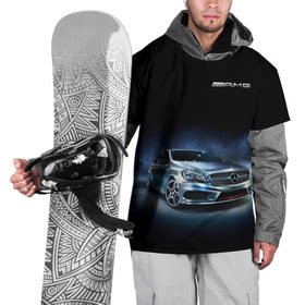 Накидка на куртку 3D с принтом Mercedes AMG в Тюмени, 100% полиэстер |  | Тематика изображения на принте: car | mercedes | mercedes   benz | motorsport | автомобиль | автоспорт | мерседес | спорткар