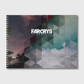 Альбом для рисования с принтом FarCry polygon в Тюмени, 100% бумага
 | матовая бумага, плотность 200 мг. | Тематика изображения на принте: far cry | far cry 5 | far cry new dawn | far cry primal | farcry | fc 5 | fc5 | game | new dawn | primal | игры | постапокалипсис | фар край | фар край 5