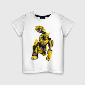 Детская футболка хлопок с принтом Bumblebee -2- в Тюмени, 100% хлопок | круглый вырез горловины, полуприлегающий силуэт, длина до линии бедер | kefer | volkswagen | автобот | бамблби | трансформатор | трансформаторы | шершень | шмель