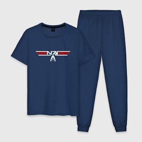 Мужская пижама хлопок с принтом Alt N7 Wings в Тюмени, 100% хлопок | брюки и футболка прямого кроя, без карманов, на брюках мягкая резинка на поясе и по низу штанин
 | Тематика изображения на принте: 