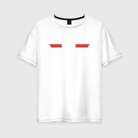 Женская футболка хлопок Oversize с принтом Alt N7 Wings в Тюмени, 100% хлопок | свободный крой, круглый ворот, спущенный рукав, длина до линии бедер
 | 