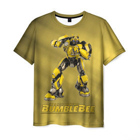 Мужская футболка 3D с принтом Bumblebee -3- в Тюмени, 100% полиэфир | прямой крой, круглый вырез горловины, длина до линии бедер | kefer | volkswagen | автобот | бамблби | трансформатор | трансформаторы | шершень | шмель