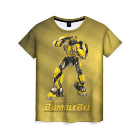 Женская футболка 3D с принтом Bumblebee -3- в Тюмени, 100% полиэфир ( синтетическое хлопкоподобное полотно) | прямой крой, круглый вырез горловины, длина до линии бедер | kefer | volkswagen | автобот | бамблби | трансформатор | трансформаторы | шершень | шмель