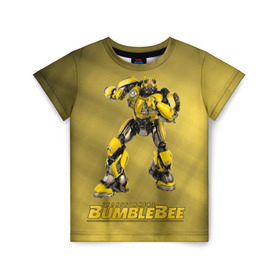 Детская футболка 3D с принтом Bumblebee -3- в Тюмени, 100% гипоаллергенный полиэфир | прямой крой, круглый вырез горловины, длина до линии бедер, чуть спущенное плечо, ткань немного тянется | kefer | volkswagen | автобот | бамблби | трансформатор | трансформаторы | шершень | шмель