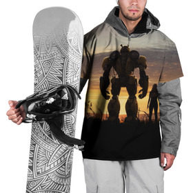 Накидка на куртку 3D с принтом Бамблби и Чарли на закате в Тюмени, 100% полиэстер |  | Тематика изображения на принте: bumblebee | kefer | volkswagen | автобот | трансформатор | трансформаторы | шершень | шмель