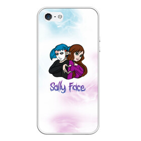 Чехол для iPhone 5/5S матовый с принтом Sally Face в Тюмени, Силикон | Область печати: задняя сторона чехла, без боковых панелей | sally face | гизмо | девид | девочка | игра | лари | ларри | мальчик | маска | мрачная | на лице | пых | с протезом | сал | сали | салли | салли фейс | фейс | фэйс | эддисон | эшли