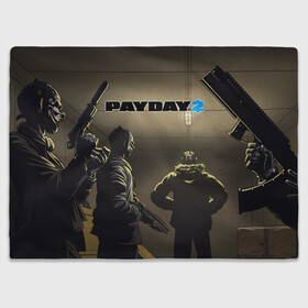 Плед 3D с принтом Payday 2 в Тюмени, 100% полиэстер | закругленные углы, все края обработаны. Ткань не мнется и не растягивается | 2 | payday | беглец | бот | ограбления | пейдей | призрак | симулятор | техник | штурмовик | шутер