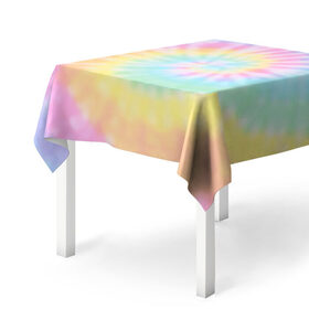 Скатерть 3D с принтом Pastel Tie Dye в Тюмени, 100% полиэстер (ткань не мнется и не растягивается) | Размер: 150*150 см | tie dye | абстракция | краска | хиппи