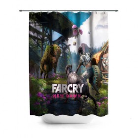 Штора 3D для ванной с принтом FARCRY:NEW DAWN в Тюмени, 100% полиэстер | плотность материала — 100 г/м2. Стандартный размер — 146 см х 180 см. По верхнему краю — пластиковые люверсы для креплений. В комплекте 10 пластиковых колец | far cry | far cry 5 | far cry new dawn | far cry primal | farcry | fc 5 | fc5 | game | new dawn | primal | игры | постапокалипсис | фар край | фар край 5