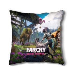 Подушка 3D с принтом FARCRY:NEW DAWN в Тюмени, наволочка – 100% полиэстер, наполнитель – холлофайбер (легкий наполнитель, не вызывает аллергию). | состоит из подушки и наволочки. Наволочка на молнии, легко снимается для стирки | far cry | far cry 5 | far cry new dawn | far cry primal | farcry | fc 5 | fc5 | game | new dawn | primal | игры | постапокалипсис | фар край | фар край 5