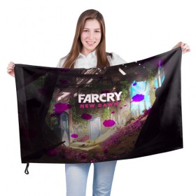 Флаг 3D с принтом FARCRY NEW DAWN в Тюмени, 100% полиэстер | плотность ткани — 95 г/м2, размер — 67 х 109 см. Принт наносится с одной стороны | 