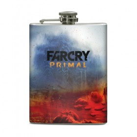 Фляга с принтом FarCry Primal в Тюмени, металлический корпус | емкость 0,22 л, размер 125 х 94 мм. Виниловая наклейка запечатывается полностью | Тематика изображения на принте: 