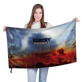 Флаг 3D с принтом FarCry Primal в Тюмени, 100% полиэстер | плотность ткани — 95 г/м2, размер — 67 х 109 см. Принт наносится с одной стороны | 
