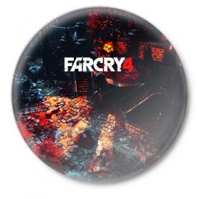 Значок с принтом FARCRY4 в Тюмени,  металл | круглая форма, металлическая застежка в виде булавки | Тематика изображения на принте: 