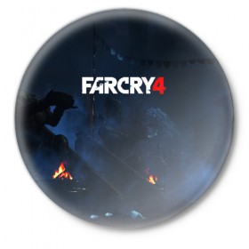 Значок с принтом FARCRY4 в Тюмени,  металл | круглая форма, металлическая застежка в виде булавки | Тематика изображения на принте: 