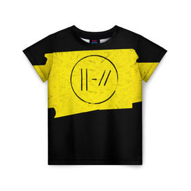 Детская футболка 3D с принтом TWENTY ONE PILOTS - Trench в Тюмени, 100% гипоаллергенный полиэфир | прямой крой, круглый вырез горловины, длина до линии бедер, чуть спущенное плечо, ткань немного тянется | band | best | blurry | face | indie | logo | music | one | pilots | pop | regional | rock | symbol | top | trench | twenty | vessel | группа | инди | лого | логотип | музыка | пилоты | поп | рок | символ | топ | тренч