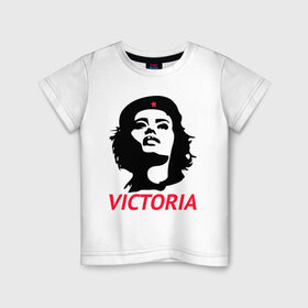 Детская футболка хлопок с принтом Victoria в Тюмени, 100% хлопок | круглый вырез горловины, полуприлегающий силуэт, длина до линии бедер | Тематика изображения на принте: 