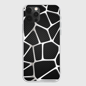 Чехол для iPhone 12 Pro Max с принтом Серебряная паутина в Тюмени, Силикон |  | абстракция | алюминий | геометрия | карбон | нить | паутина | серебро | сеть | сталь