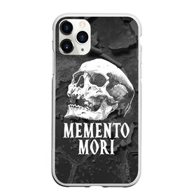 Чехол для iPhone 11 Pro матовый с принтом Memento mori в Тюмени, Силикон |  | black | death | life | memento mori | skeleton | skull | жизнь | скелет | череп | черный