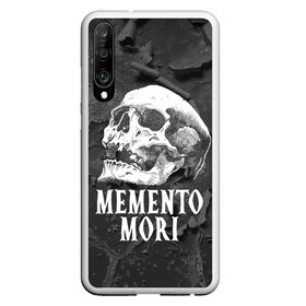 Чехол для Honor P30 с принтом Memento mori в Тюмени, Силикон | Область печати: задняя сторона чехла, без боковых панелей | Тематика изображения на принте: black | death | life | memento mori | skeleton | skull | жизнь | скелет | череп | черный