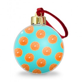 Ёлочный шар с принтом Апельсины в Тюмени, Пластик | Диаметр: 77 мм | апельсин | апельсины | грейпфрукт | грейпфрут | разрез | сочный | фрукт