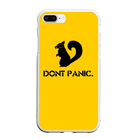 Чехол для iPhone 7Plus/8 Plus матовый с принтом Dont Panic в Тюмени, Силикон | Область печати: задняя сторона чехла, без боковых панелей | dont panic | белка | енот | скунс