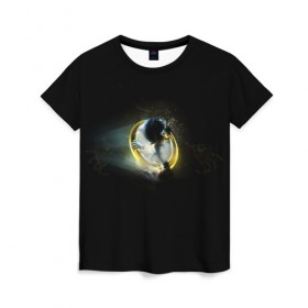 Женская футболка 3D с принтом Еж в кольце в Тюмени, 100% полиэфир ( синтетическое хлопкоподобное полотно) | прямой крой, круглый вырез горловины, длина до линии бедер | sonic | sonik | игры | соник | фильм соник