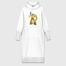 Платье удлиненное хлопок с принтом Бамблби и Чарли (рисунок) в Тюмени,  |  | bumblebee | kefer | volkswagen | автобот | трансформер | трансформеры | уотсон | шершень | шмель