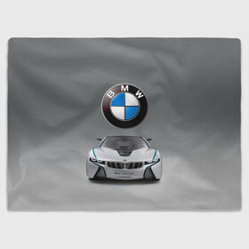Плед 3D с принтом BMW Vision в Тюмени, 100% полиэстер | закругленные углы, все края обработаны. Ткань не мнется и не растягивается | Тематика изображения на принте: bmw | car | germany | motorsport | sports car | автомобиль | автоспорт | бмв | германия | спорткар