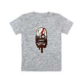 Детская футболка хлопок с принтом God Of Ice Cream в Тюмени, 100% хлопок | круглый вырез горловины, полуприлегающий силуэт, длина до линии бедер | game | god of war | кратос | мороженое
