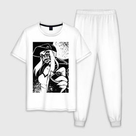 Мужская пижама хлопок с принтом akali graffiti в Тюмени, 100% хлопок | брюки и футболка прямого кроя, без карманов, на брюках мягкая резинка на поясе и по низу штанин
 | 